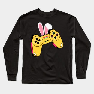 Video Game Easter Bunny Gaming Controller Gamer Boys Girls Long Sleeve T-Shirt